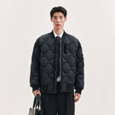 Men's Quilted Baseball Puffer Jacket
